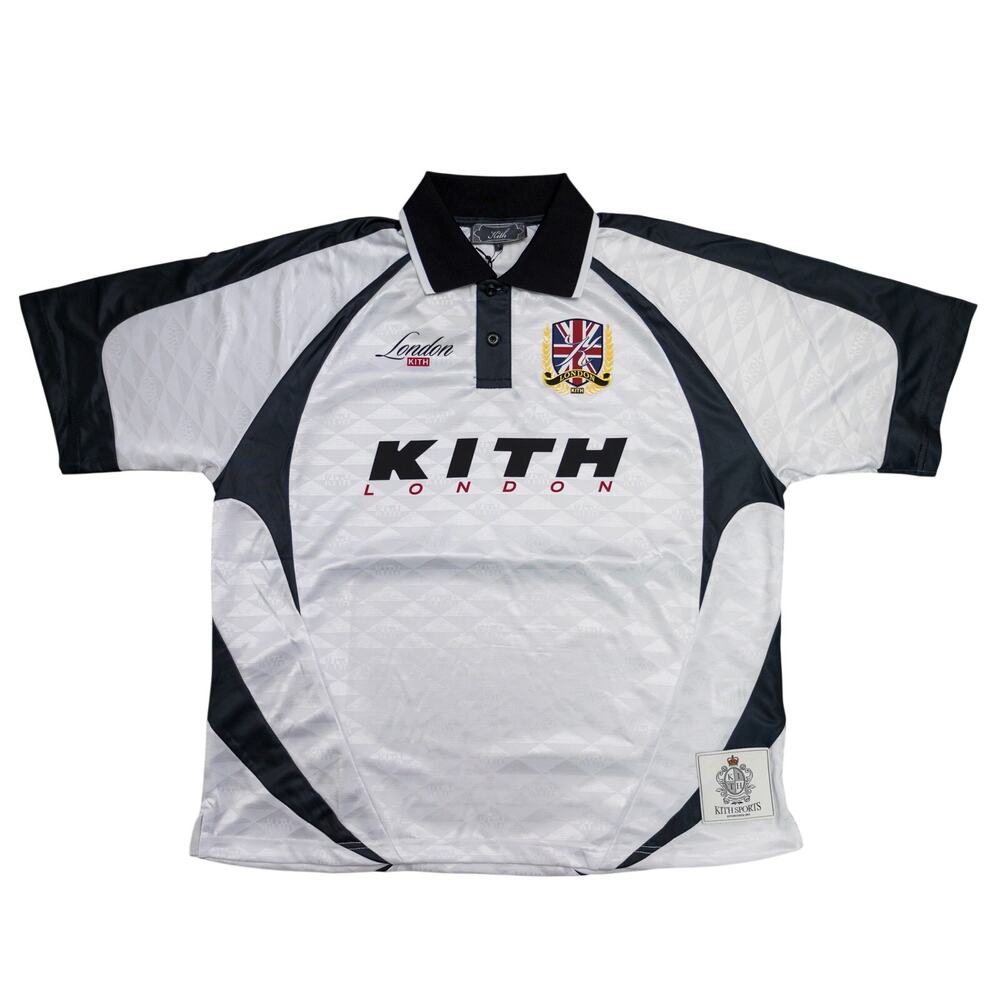 Kith London Polo Soccer Jersey 'White' Size L